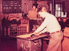 Workers in the Kampel Enterprises shop.